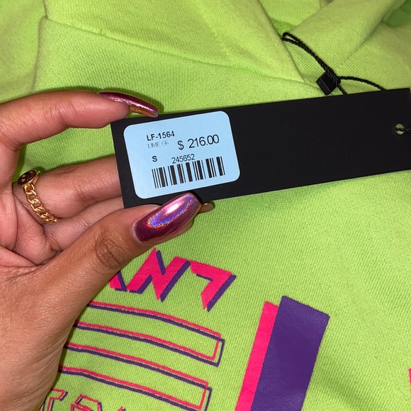 Cropped LF Lime Green Sweatshirt - Picture 2 of 2